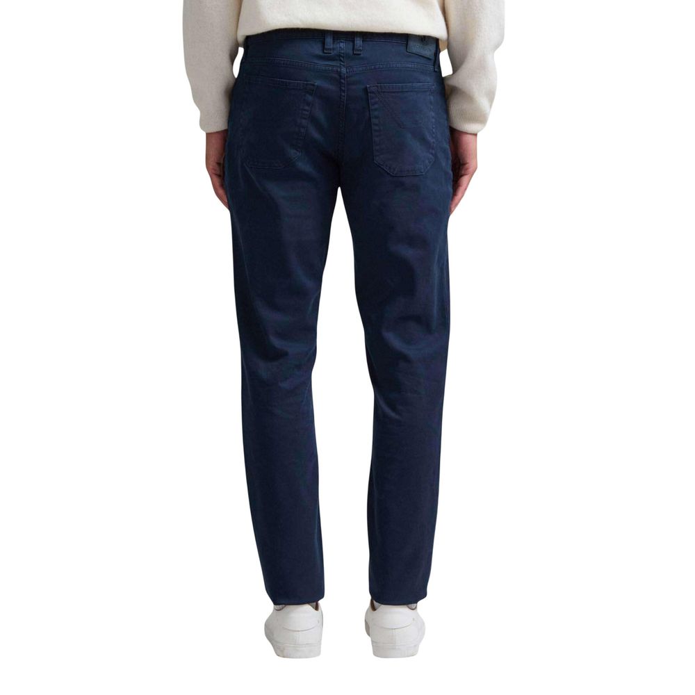 Jeckerson Blue Cotton Skinny Pants - Luxe Nova