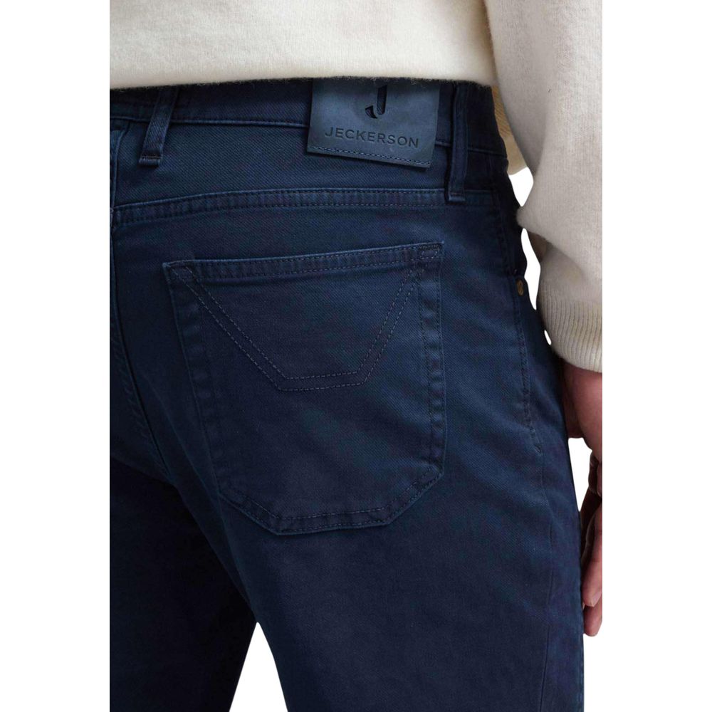 Jeckerson Blue Cotton Skinny Pants - Luxe Nova