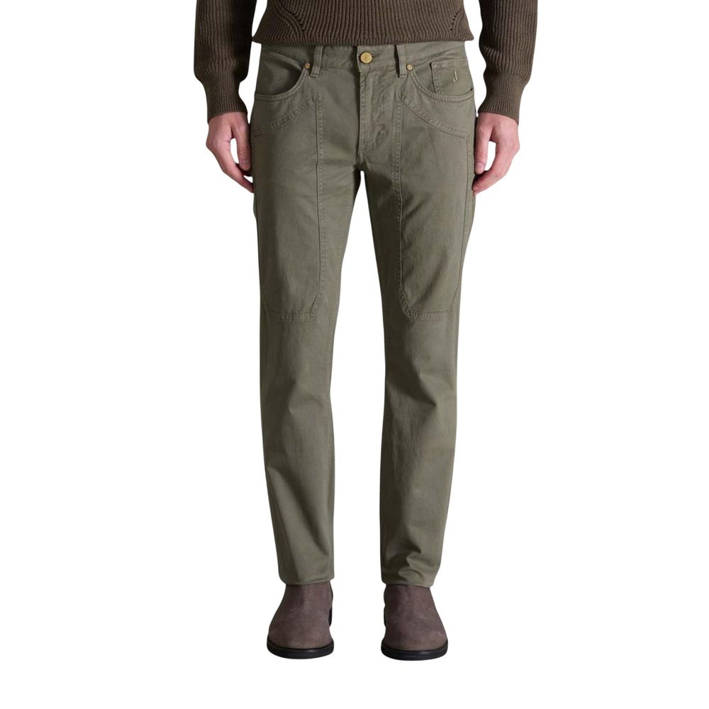 Jeckerson Green Cotton Skinny Pants - Luxe Nova