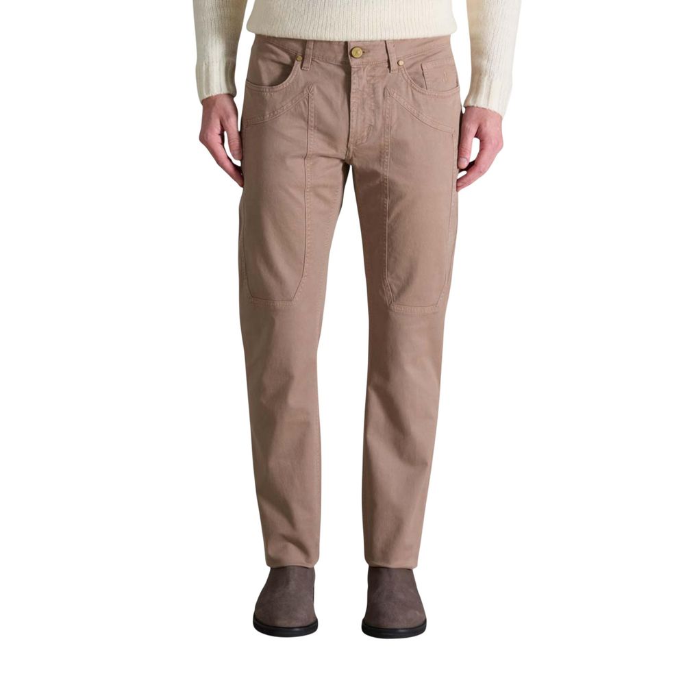 Jeckerson Beige Cotton Skinny Pants - Luxe Nova