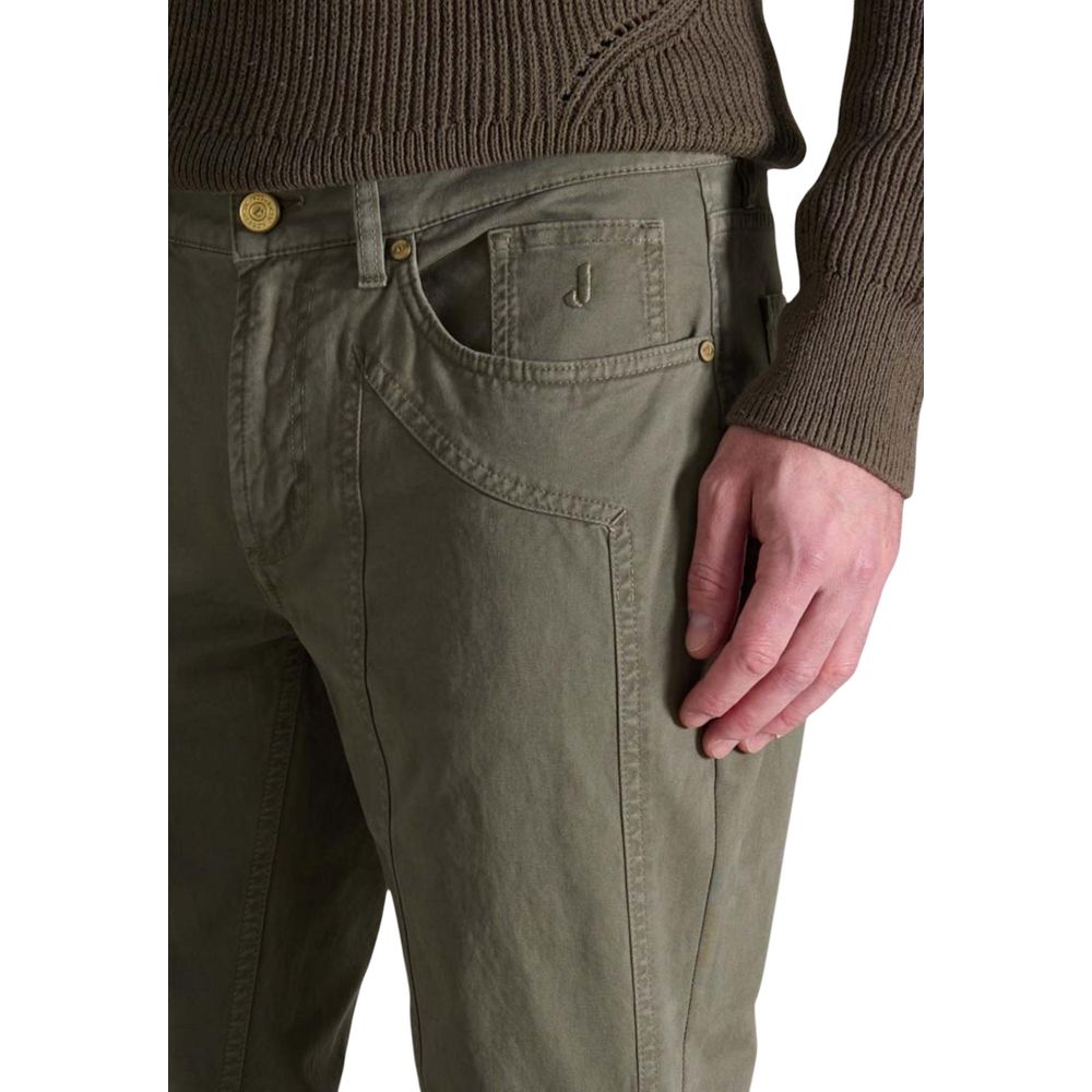 Jeckerson Green Cotton Skinny Pants - Luxe Nova