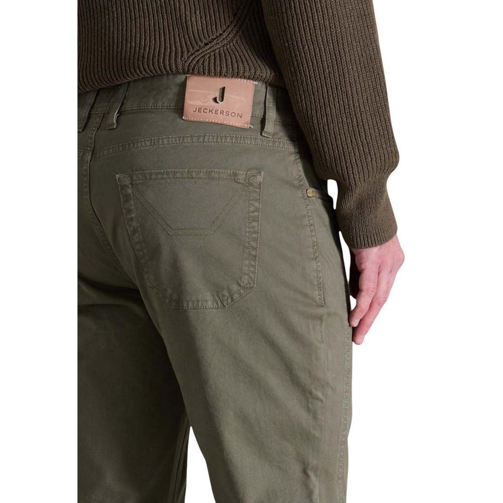 Jeckerson Green Cotton Skinny Pants - Luxe Nova
