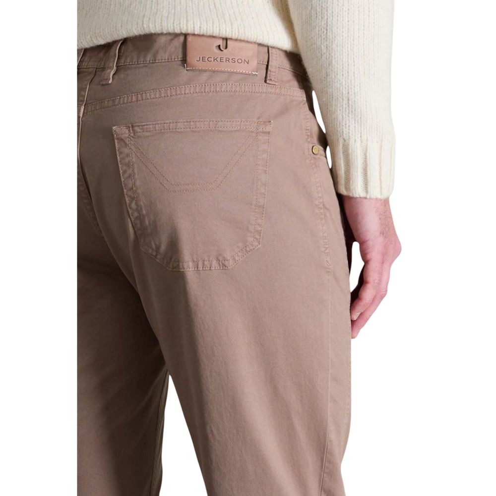 Jeckerson Beige Cotton Skinny Pants - Luxe Nova