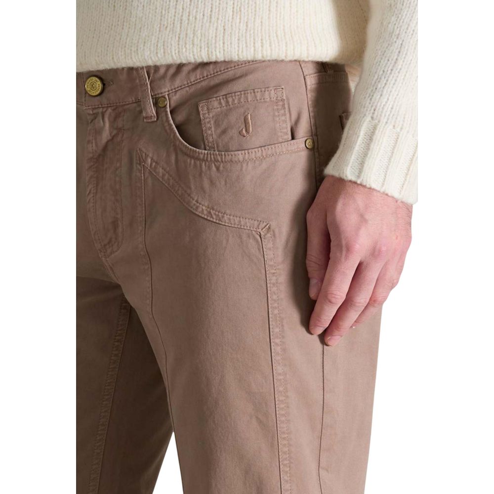 Jeckerson Beige Cotton Skinny Pants - Luxe Nova