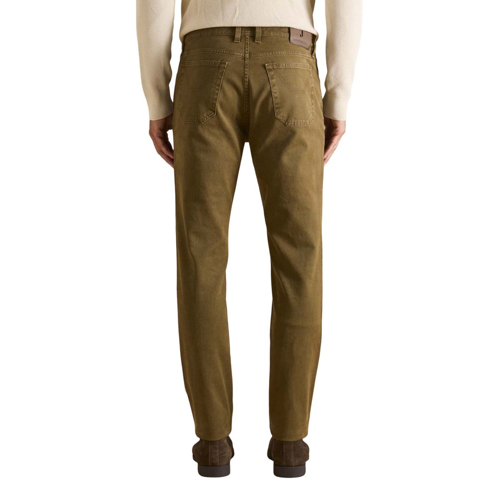 Jeckerson Brown Cotton Skinny Jeans - Luxe Nova