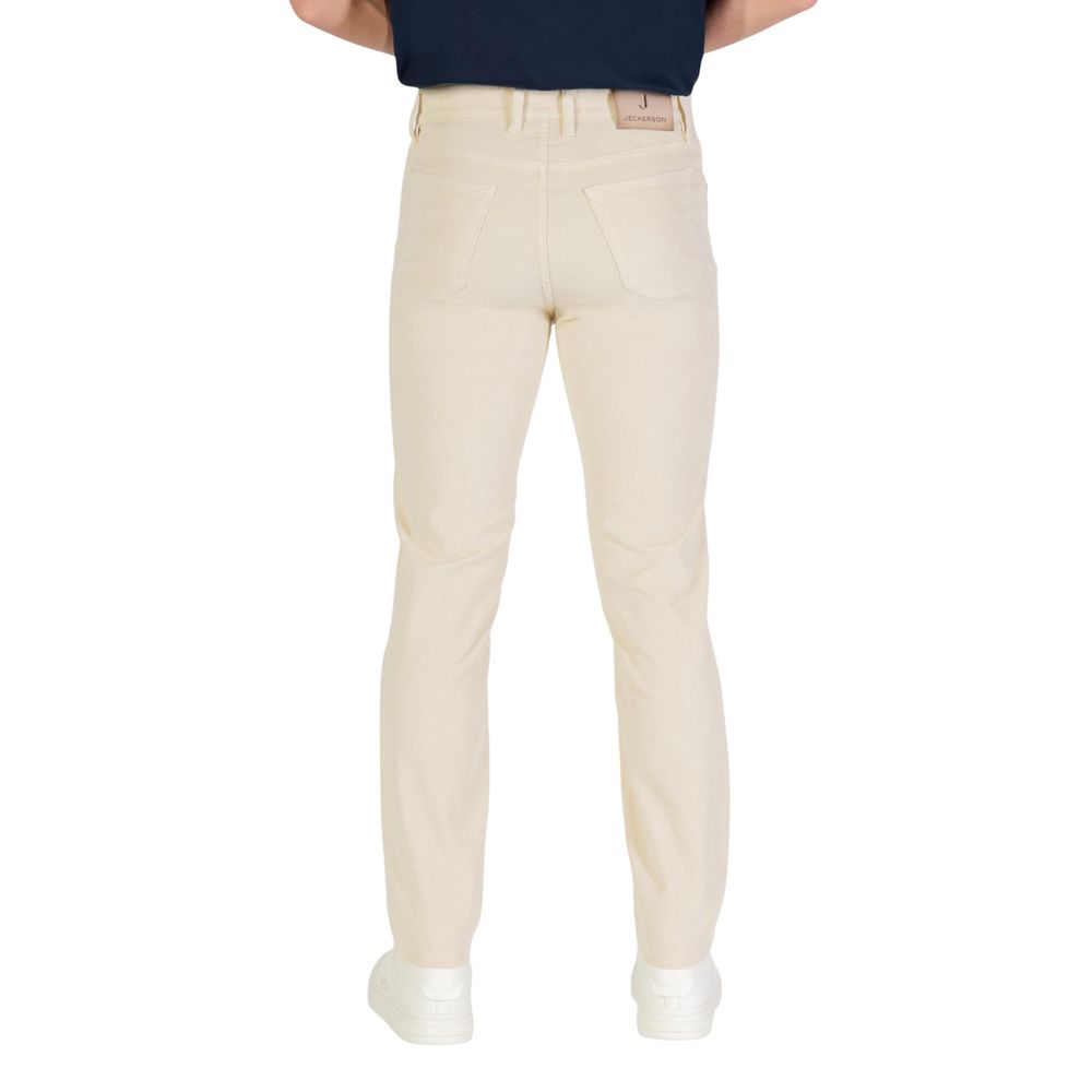 Jeckerson Cream Cotton Skinny Jeans - Luxe Nova