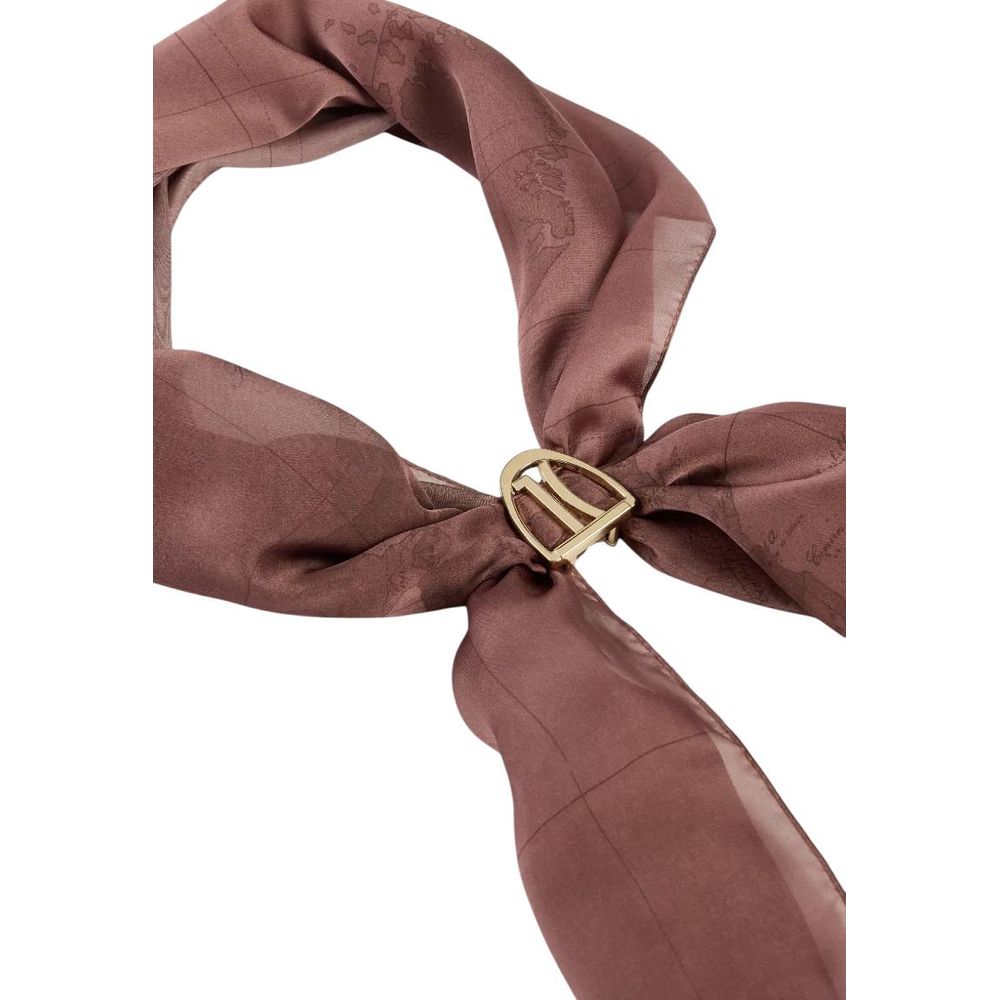 Alviero Martini Prima Classe Gray Polyester Scarf - Luxe Nova