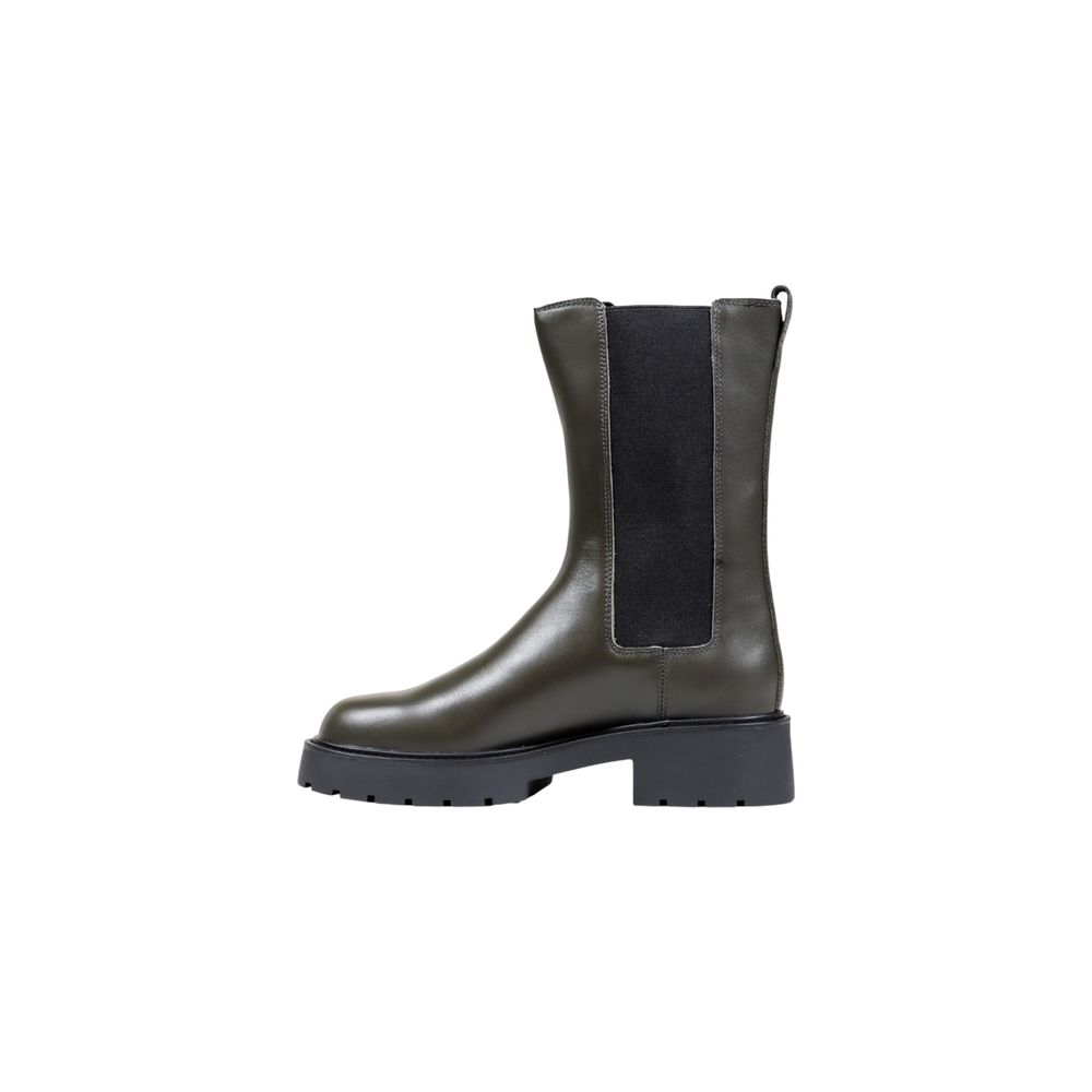 Calvin Klein Jeans Gray Leather Ankle Boots - Luxe Nova