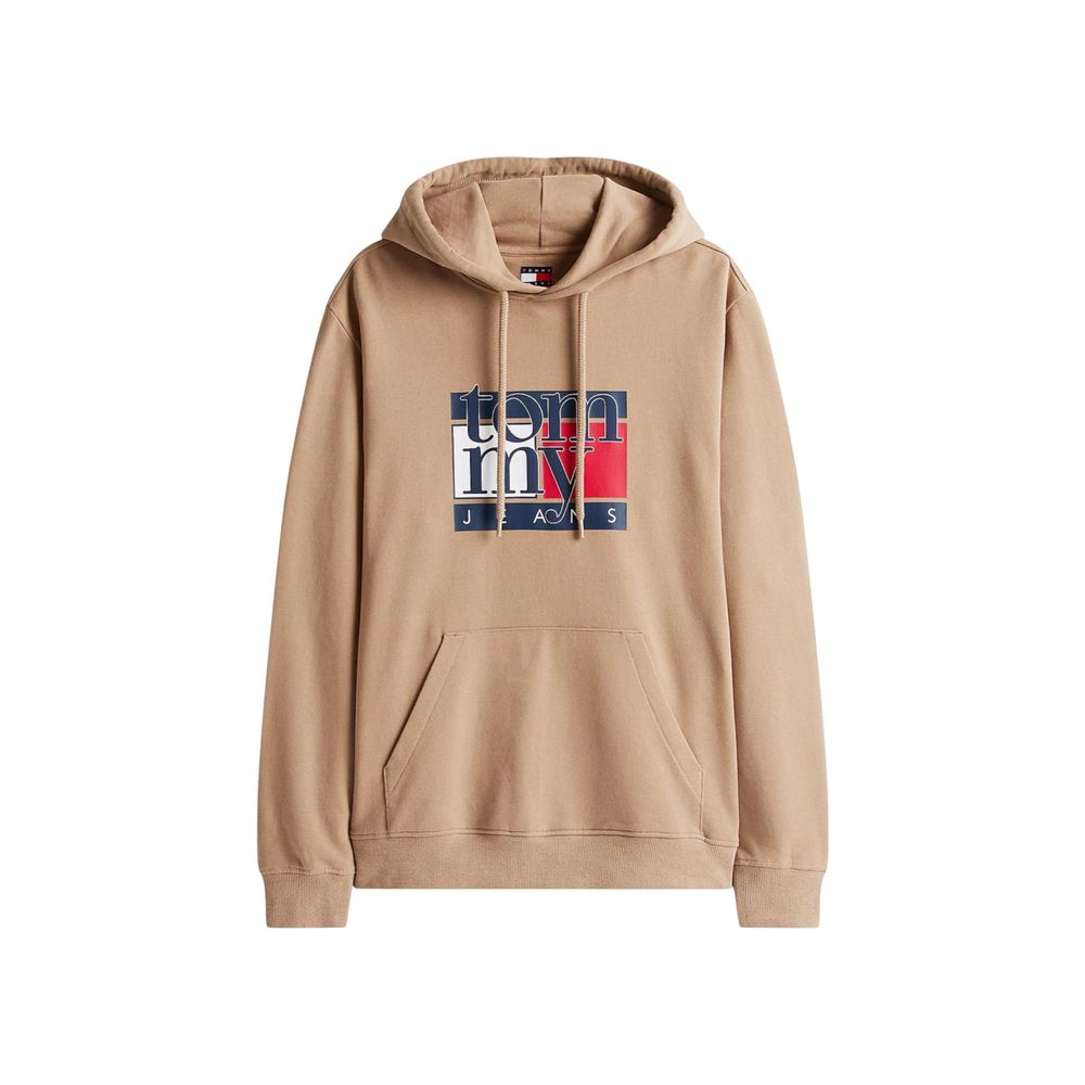 Tommy Hilfiger Jeans Beige Recycled Cotton Hoodie - Luxe Nova