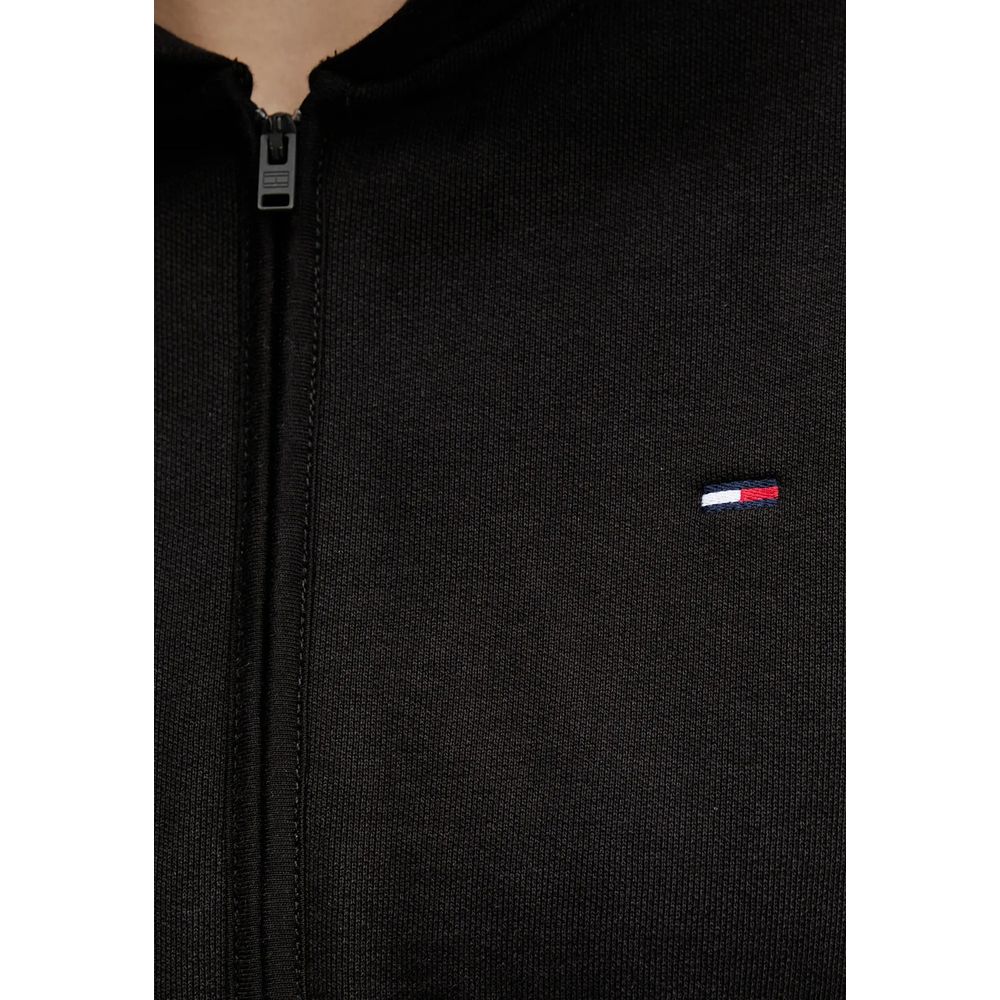 Tommy Hilfiger Jeans Black Recycled Cotton Hoodie - Luxe Nova