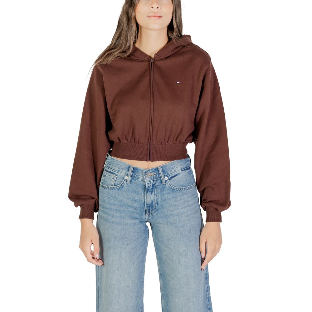 Tommy Hilfiger Jeans Brown Recycled Cotton Hoodie - Luxe Nova