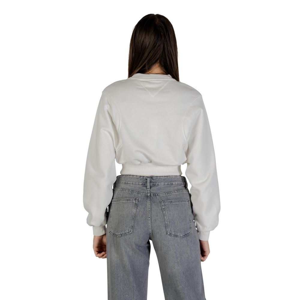Tommy Hilfiger Jeans Cream Recycled Cotton Sweatshirt - Luxe Nova