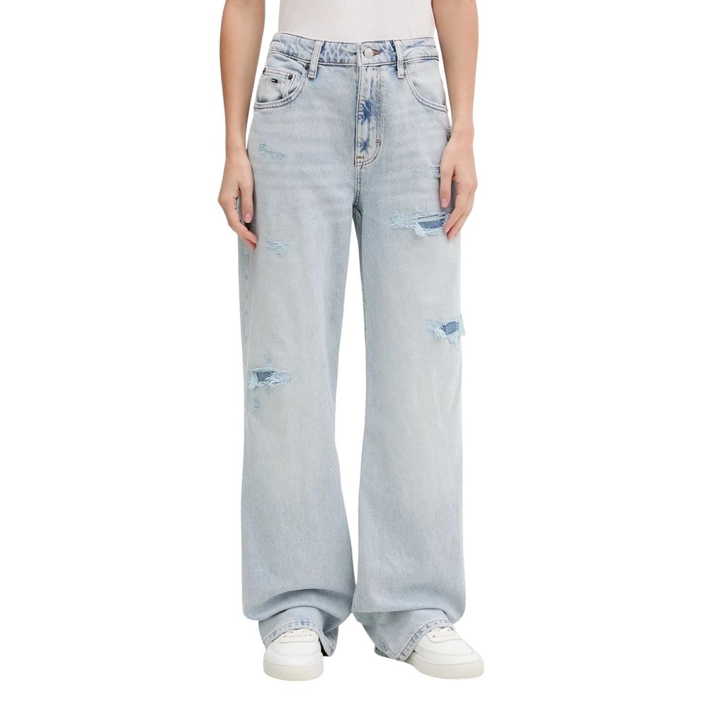 Tommy Hilfiger Jeans Light Blue Recycled Cotton Mom Jeans - Luxe Nova