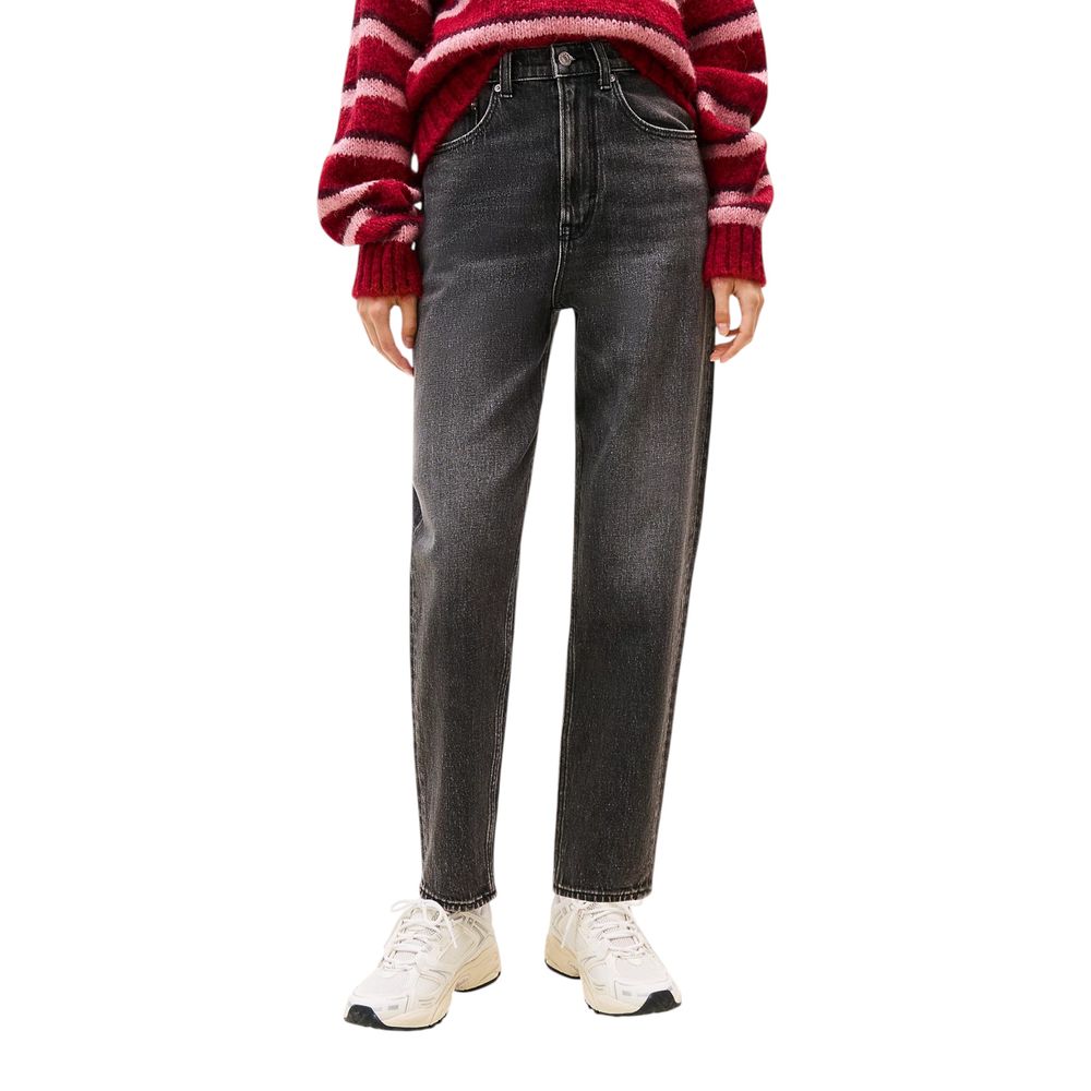 Tommy Hilfiger Jeans Black Recycled Cotton Mom Jeans - Luxe Nova