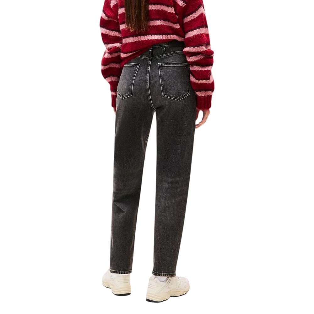 Tommy Hilfiger Jeans Black Recycled Cotton Mom Jeans - Luxe Nova