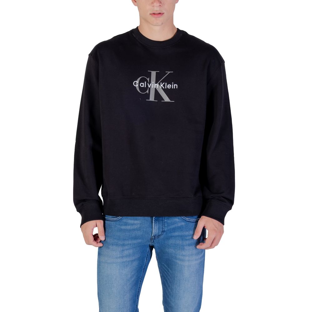 Calvin Klein Jeans Black Cotton Sweatshirt - Luxe Nova