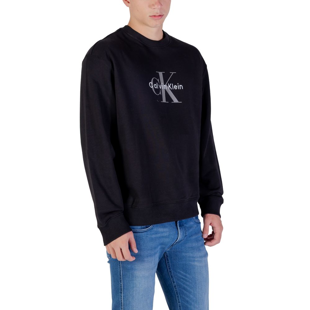 Calvin Klein Jeans Black Cotton Sweatshirt - Luxe Nova