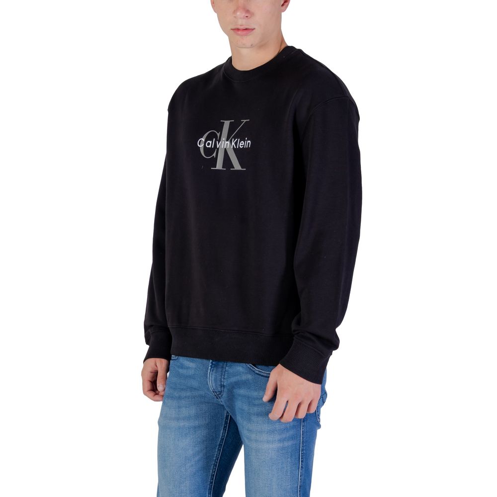 Calvin Klein Jeans Black Cotton Sweatshirt - Luxe Nova