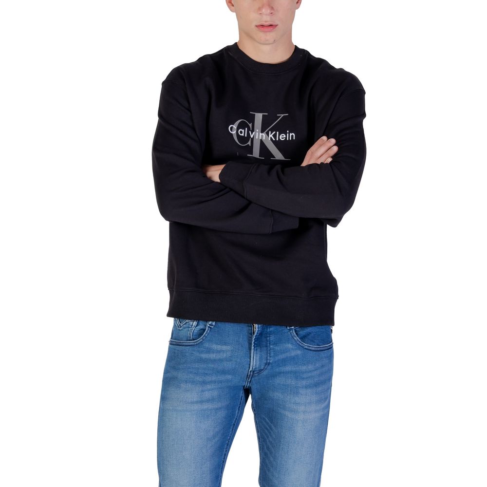 Calvin Klein Jeans Black Cotton Sweatshirt - Luxe Nova