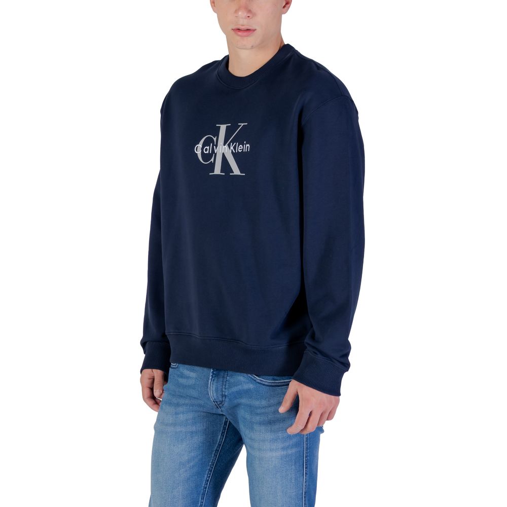 Calvin Klein Jeans Blue Cotton Sweatshirt - Luxe Nova