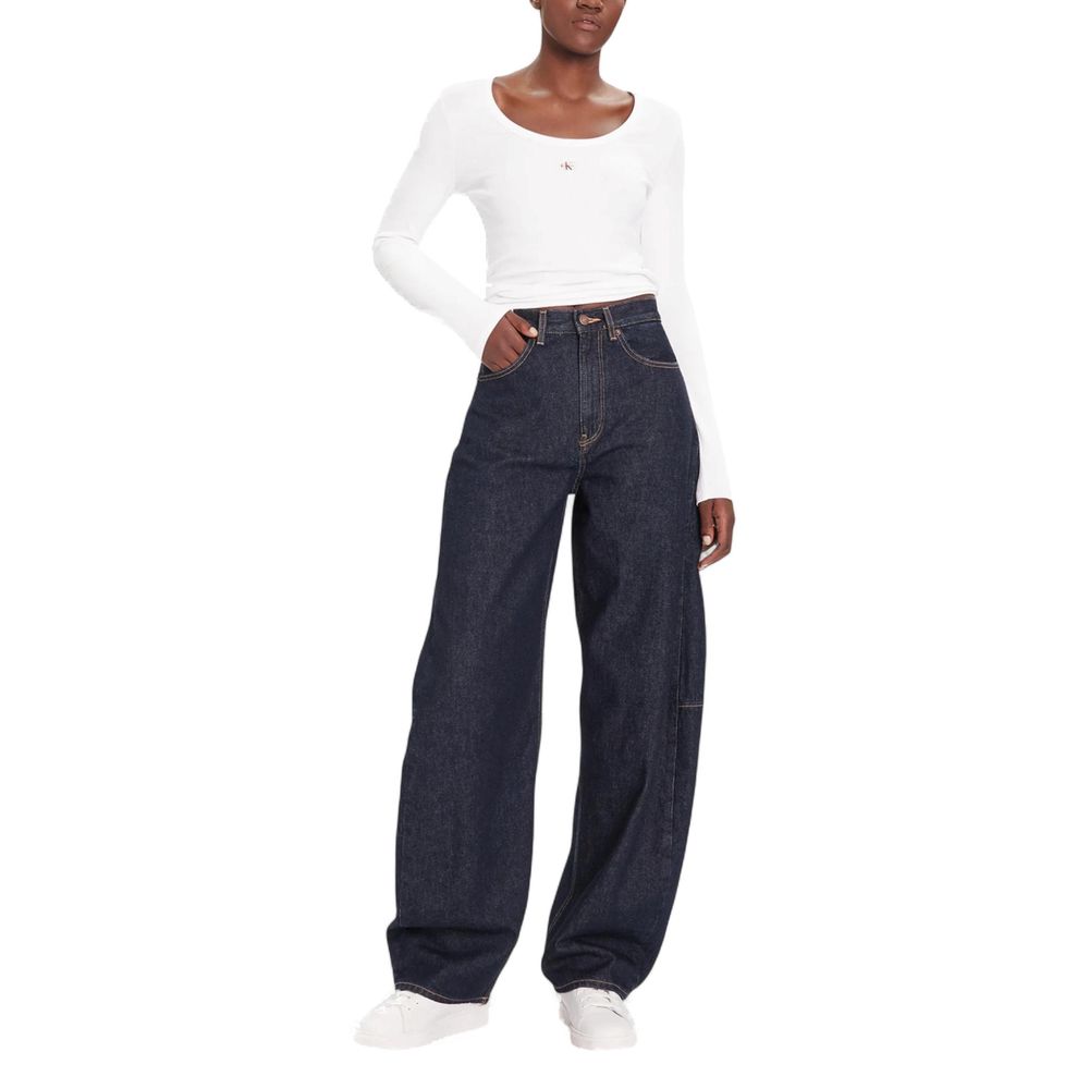 Calvin Klein Jeans Blue Cotton Mom Jeans - Luxe Nova