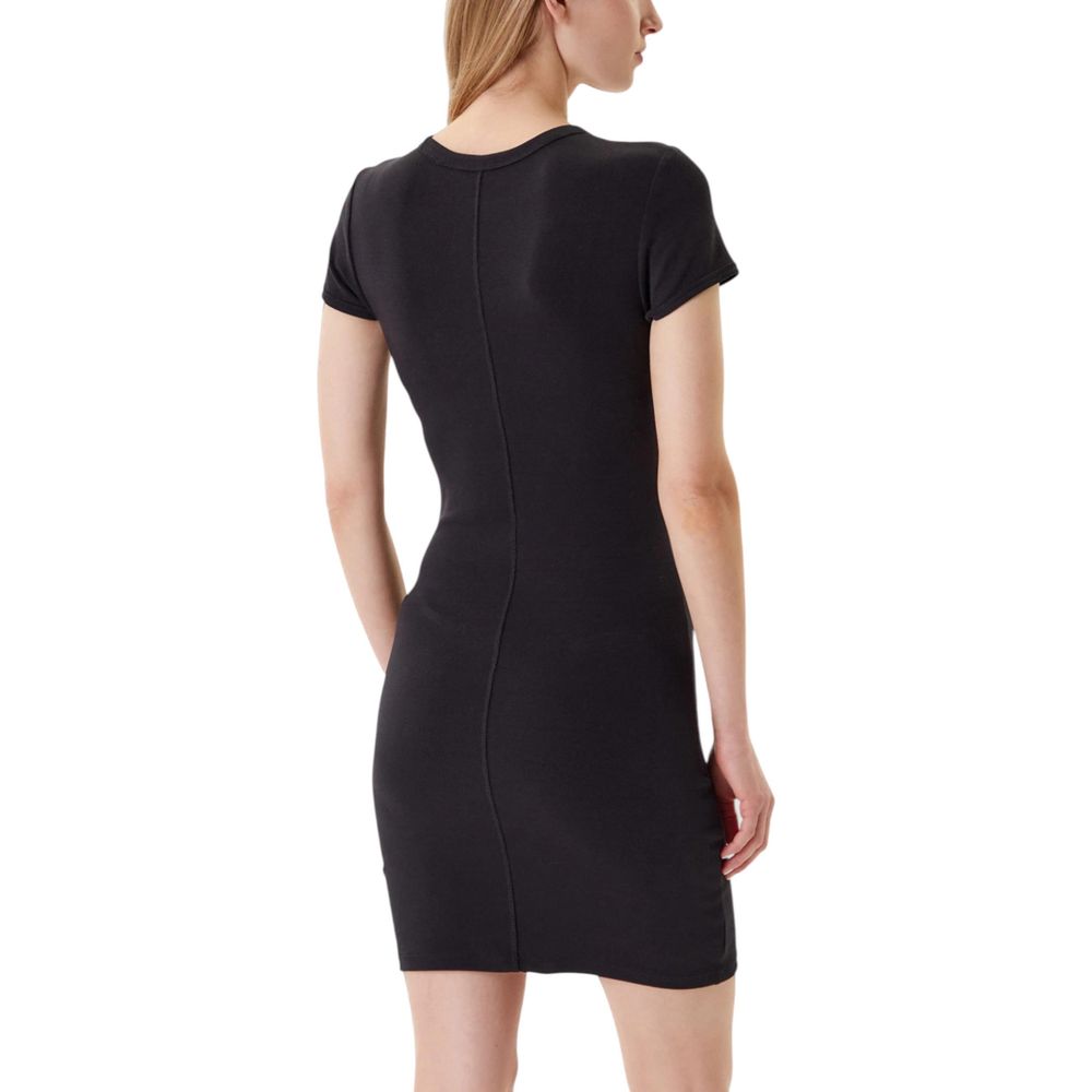 Calvin Klein Jeans Black Cotton Midi Dress - Luxe Nova
