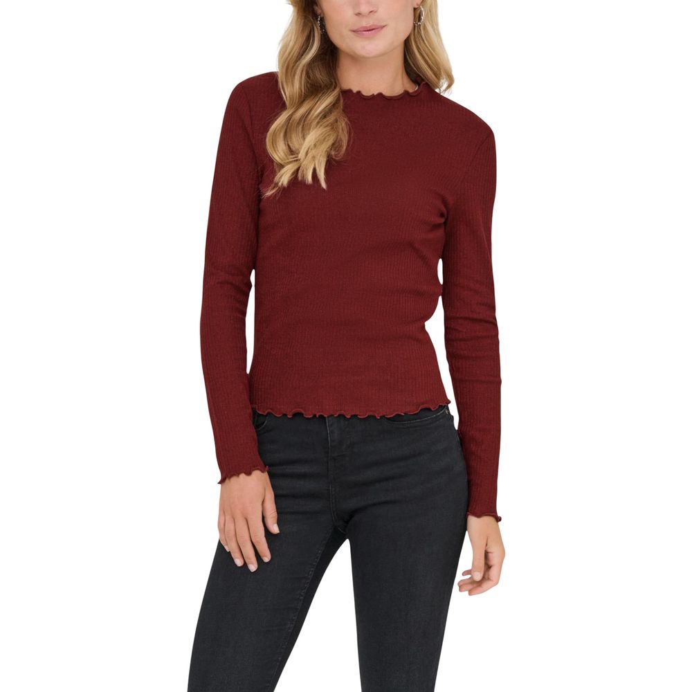 Only Red Organic Cotton Long Sleeve T-Shirt - Luxe Nova