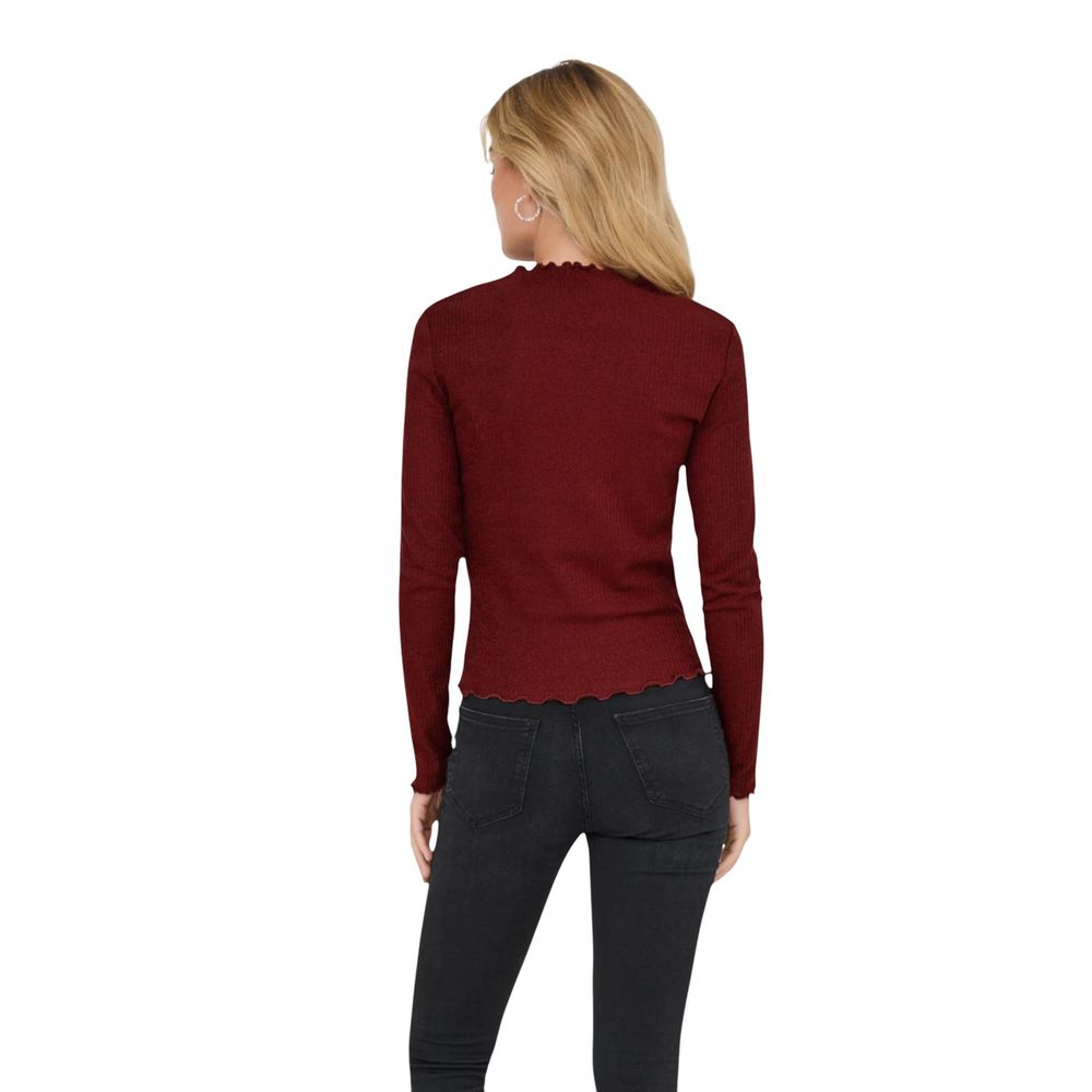Only Red Organic Cotton Long Sleeve T-Shirt - Luxe Nova