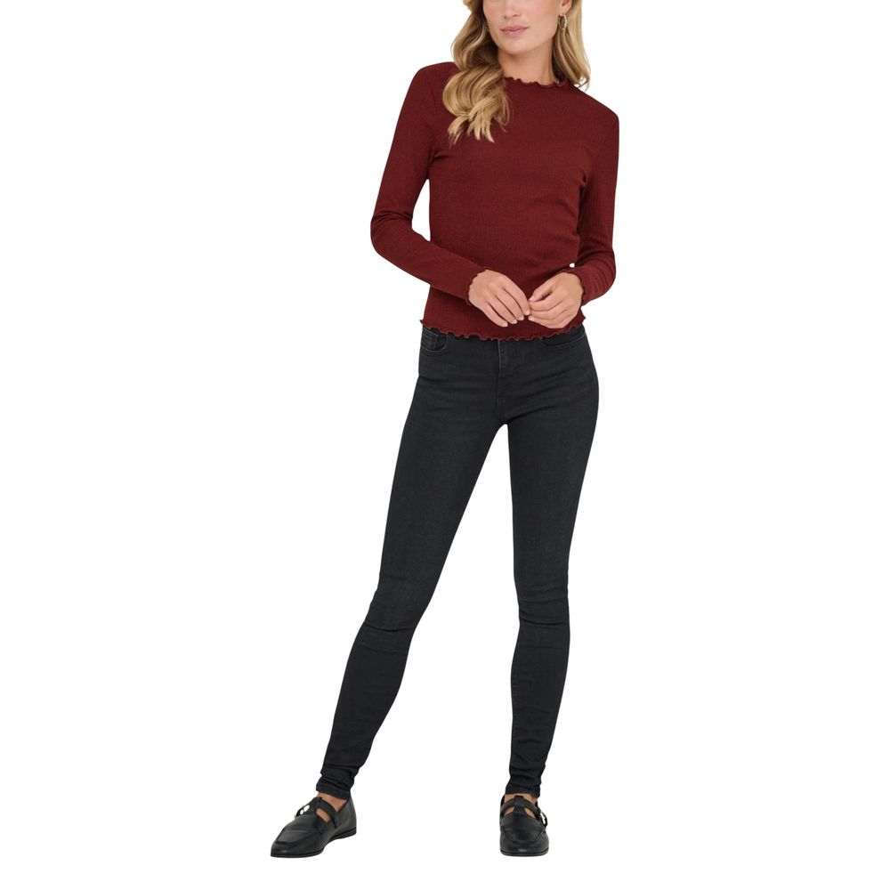 Only Red Organic Cotton Long Sleeve T-Shirt - Luxe Nova