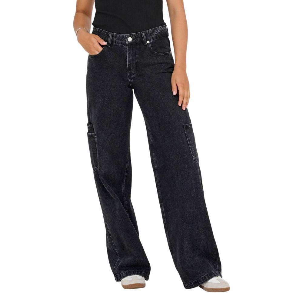 Only Black Cotton Relaxed Fit Jeans - Luxe Nova