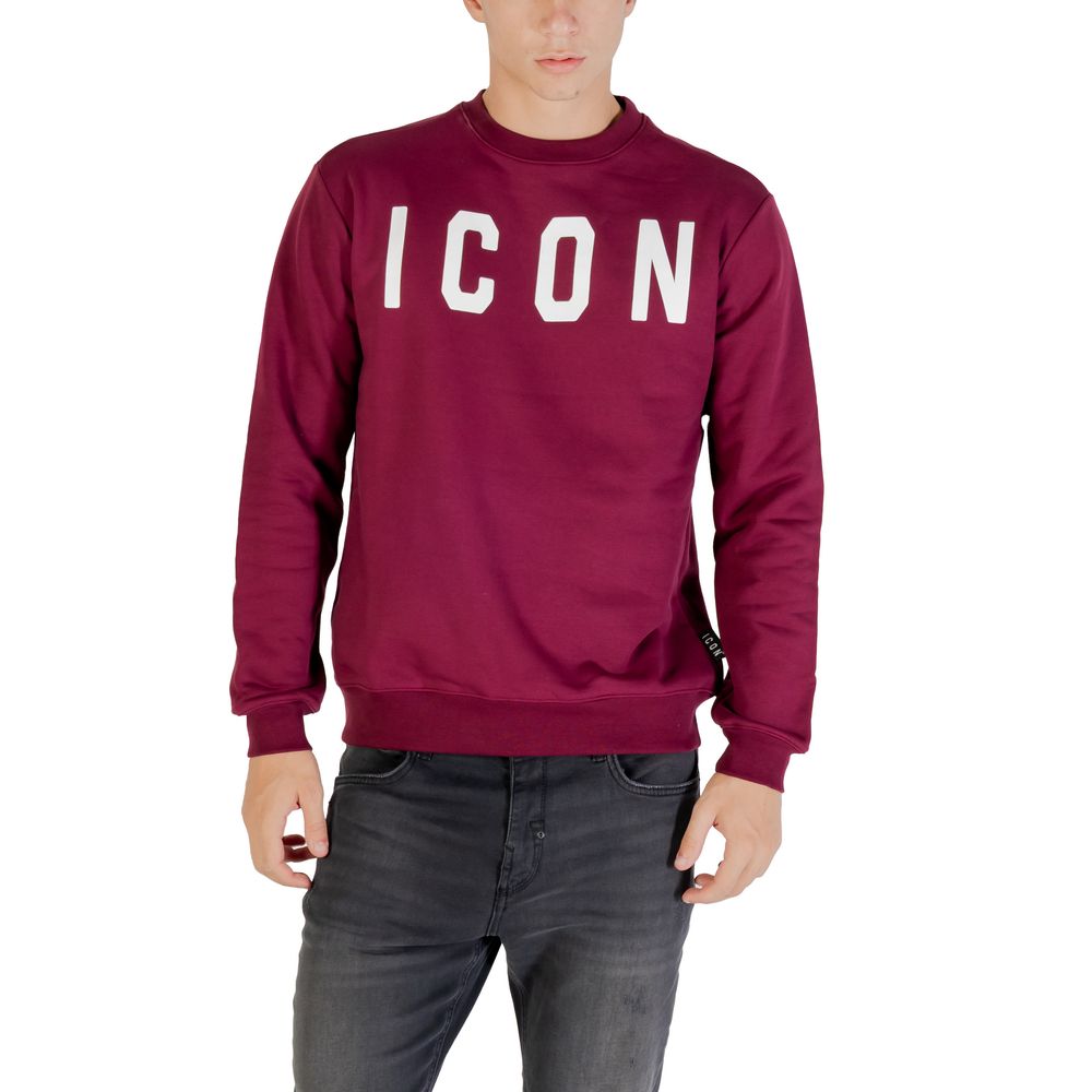 Icon Bordeaux Cotton Sweatshirt - Luxe Nova