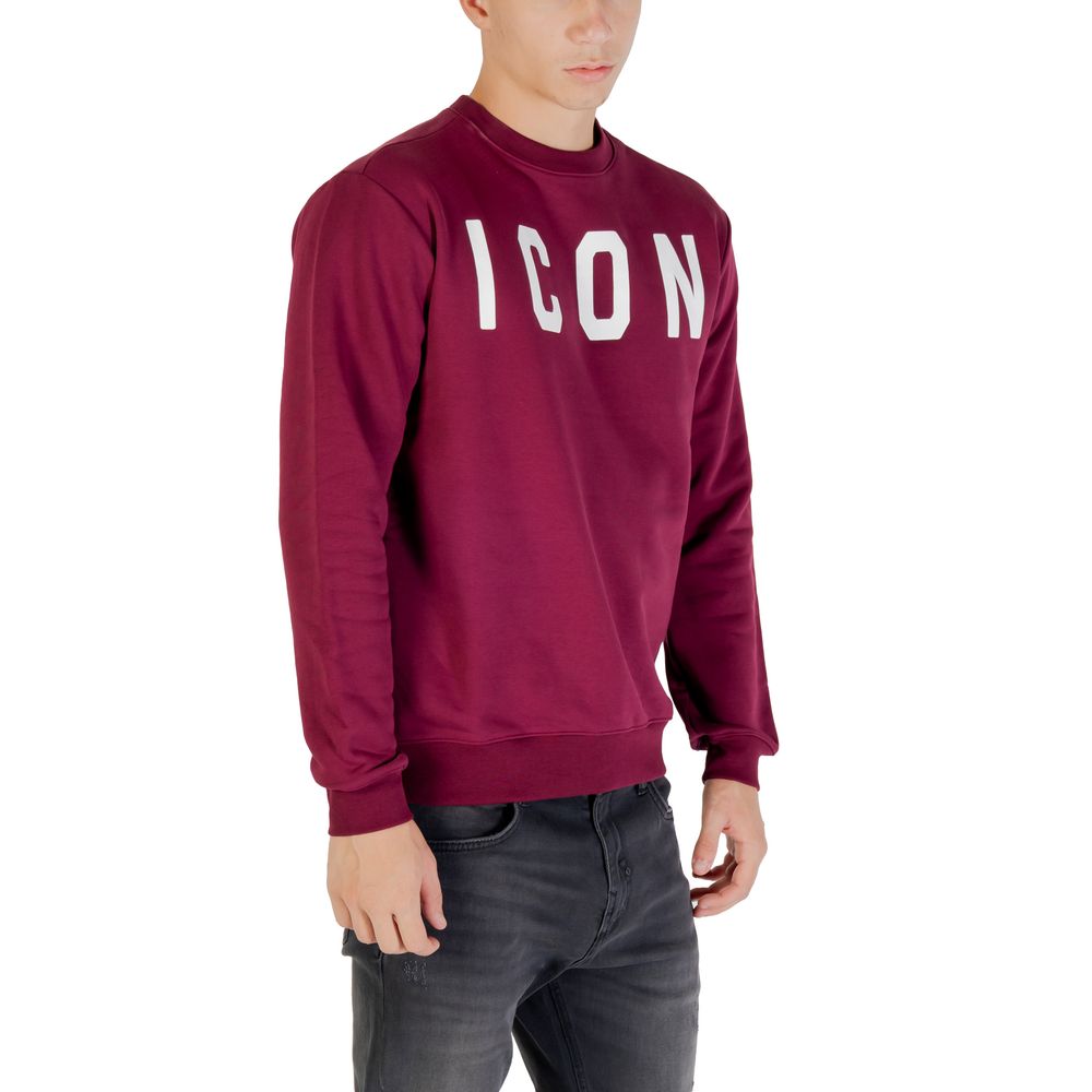 Icon Bordeaux Cotton Sweatshirt - Luxe Nova