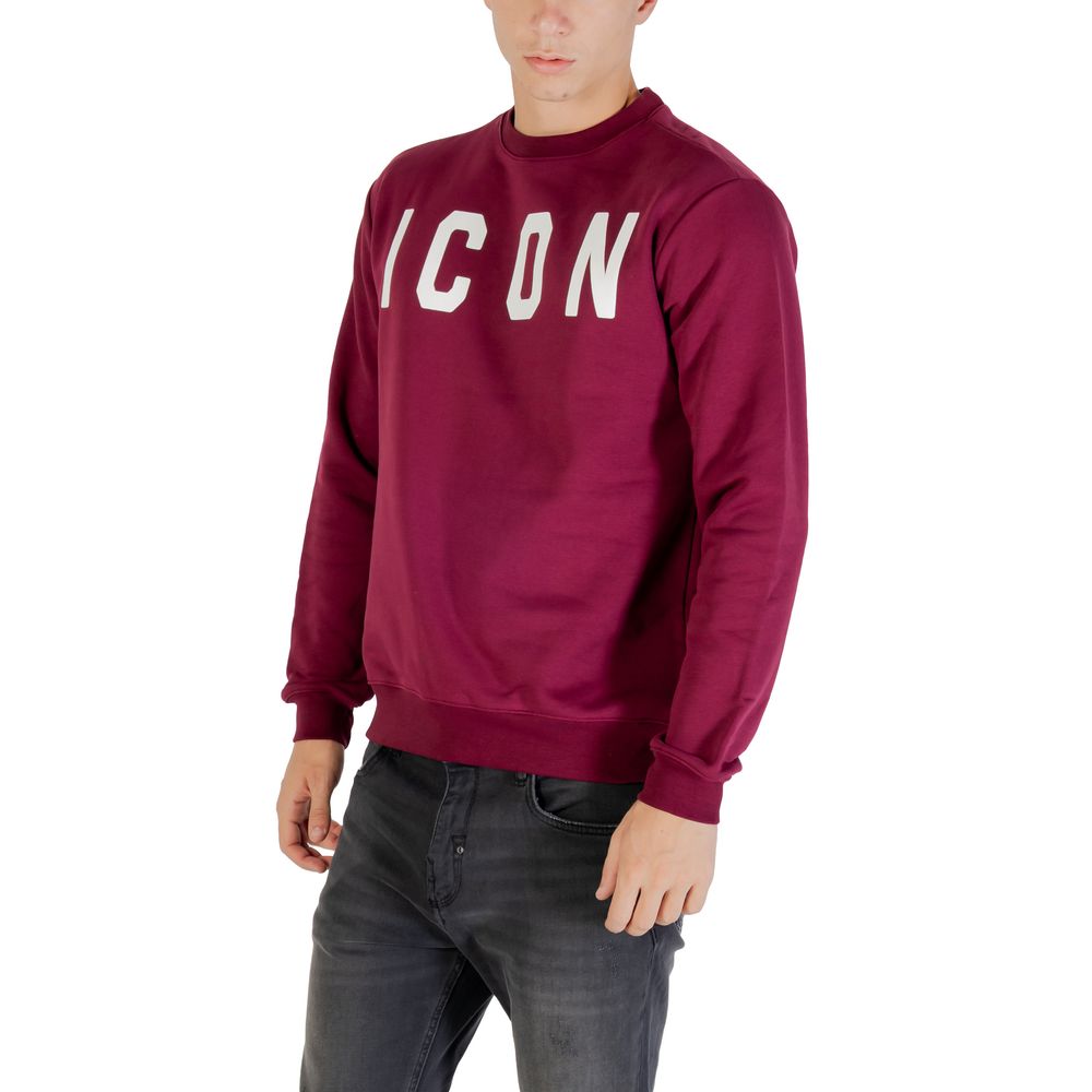Icon Bordeaux Cotton Sweatshirt - Luxe Nova