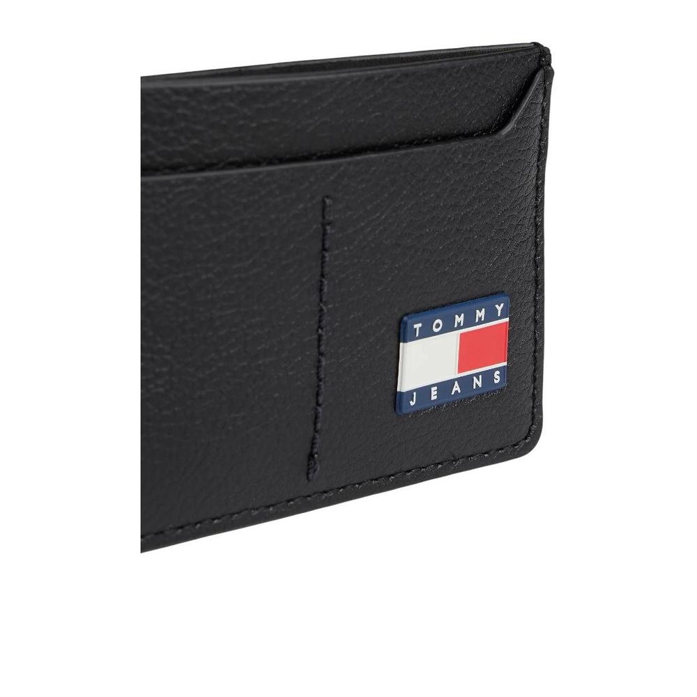 Tommy Hilfiger Jeans Black Leather Cardholder - Luxe Nova