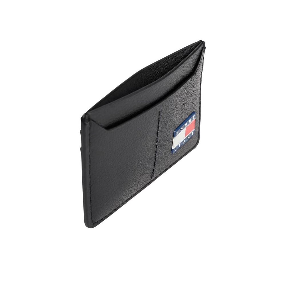 Tommy Hilfiger Jeans Black Leather Cardholder - Luxe Nova