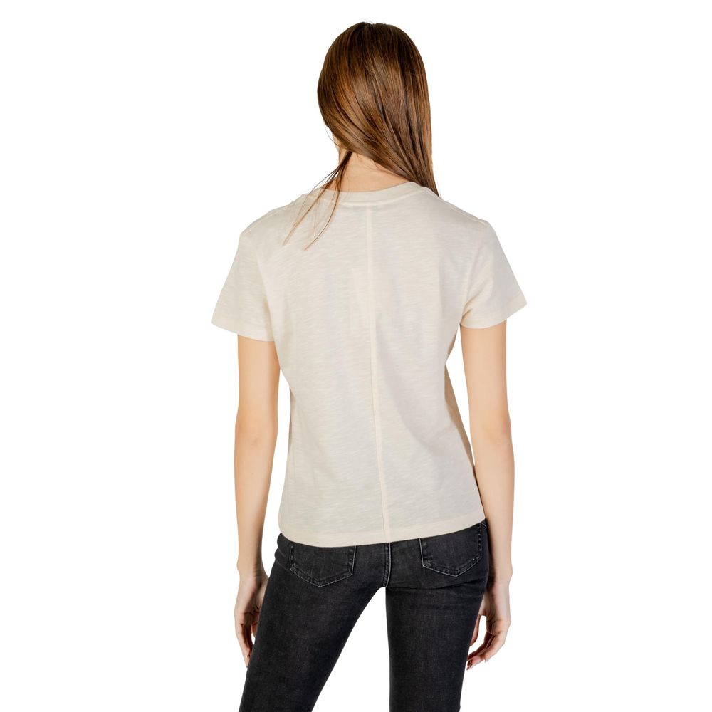 Tommy Hilfiger Jeans Beige Cotton T-Shirt - Luxe Nova