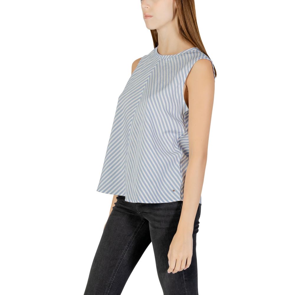 Tommy Hilfiger Jeans Blue Cotton Tank Tops - Luxe Nova