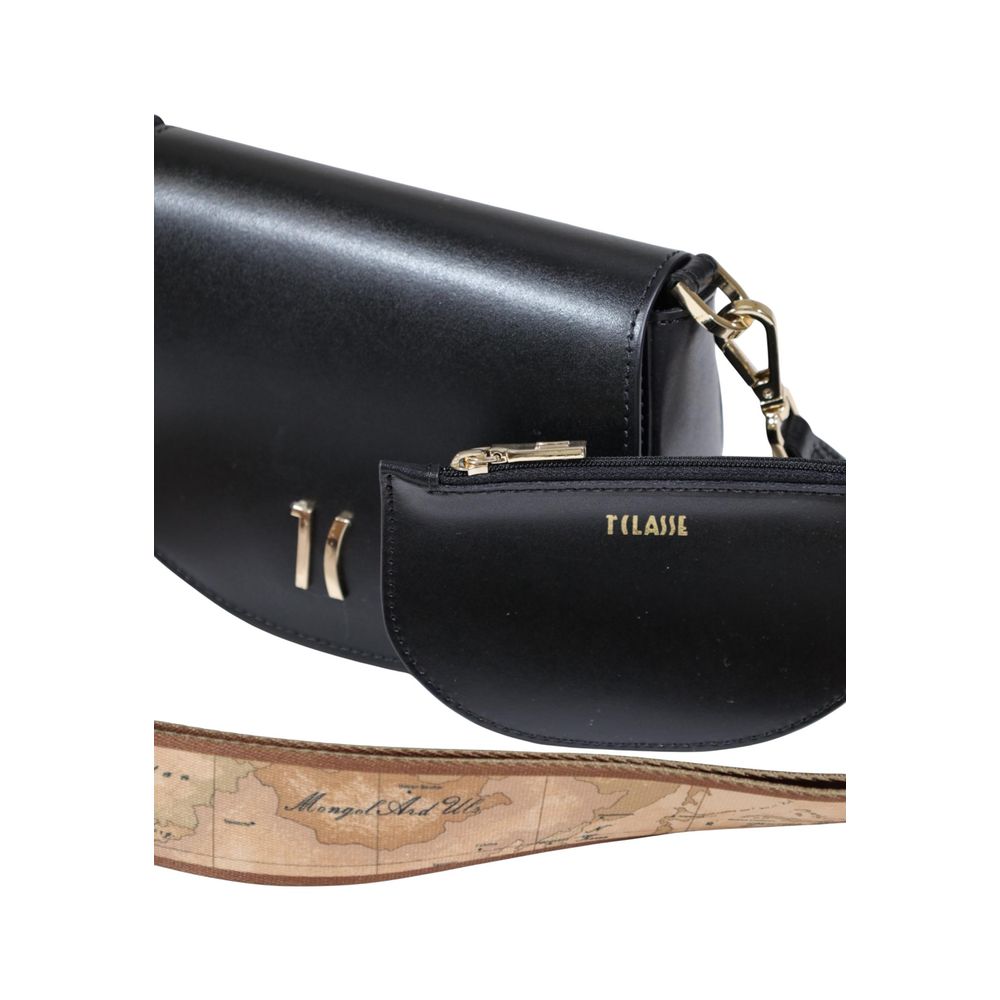 Alviero Martini Prima Classe Black Leather Handbag - Luxe Nova