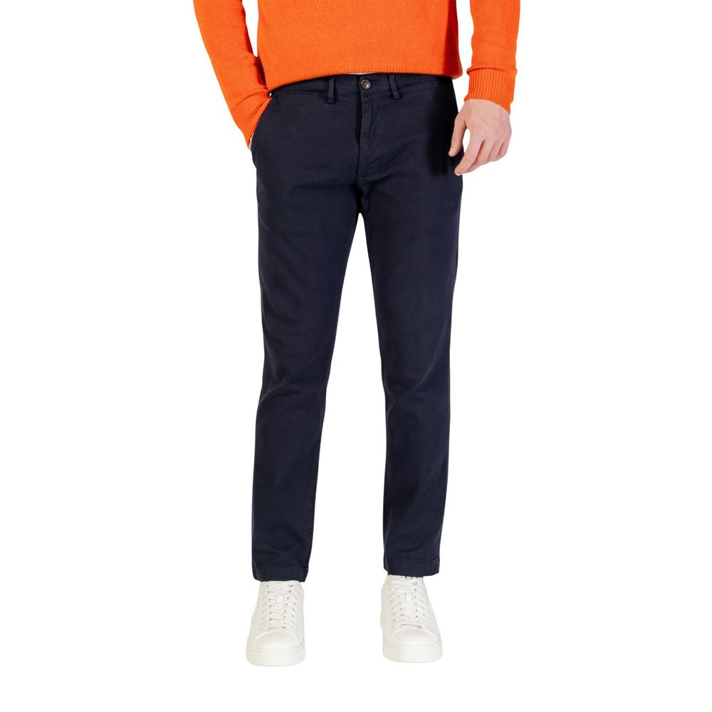 Borghese Blue Cotton Skinny Pants - Luxe Nova