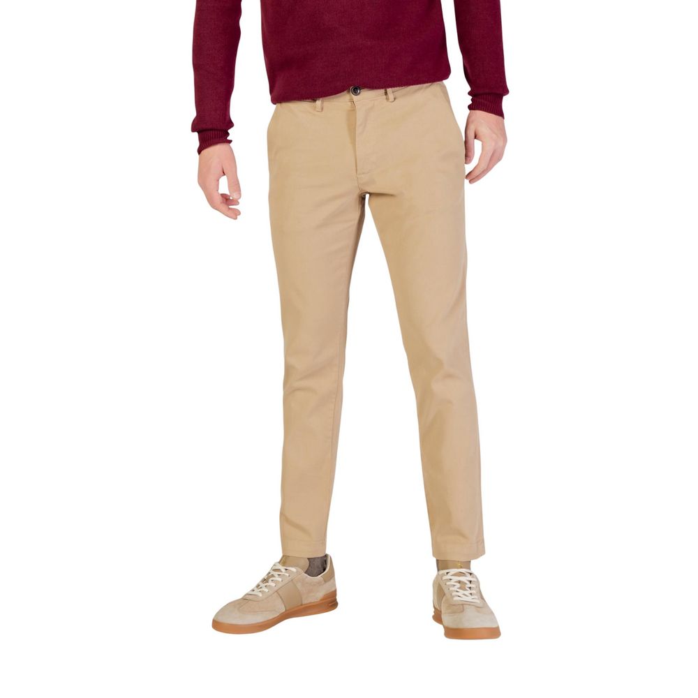 Borghese Beige Cotton Skinny Pants - Luxe Nova