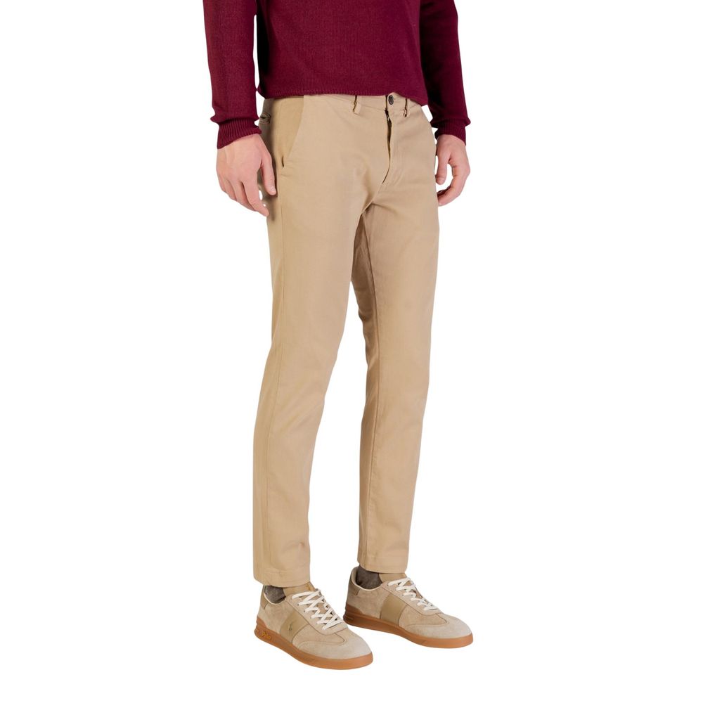 Borghese Beige Cotton Skinny Pants - Luxe Nova