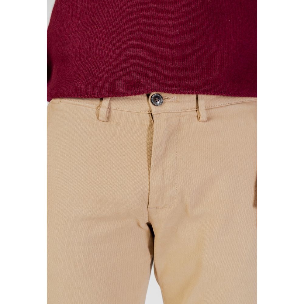 Borghese Beige Cotton Skinny Pants - Luxe Nova
