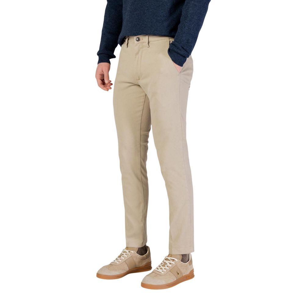 Borghese Beige Cotton Skinny Pants - Luxe Nova