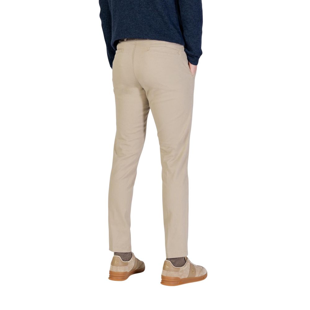 Borghese Beige Cotton Skinny Pants - Luxe Nova