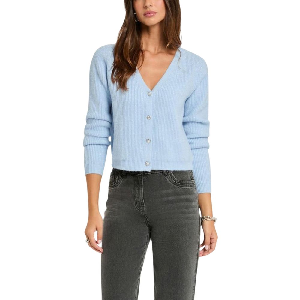 Morgan De Toi Blue Polyester Cardigan - Luxe Nova