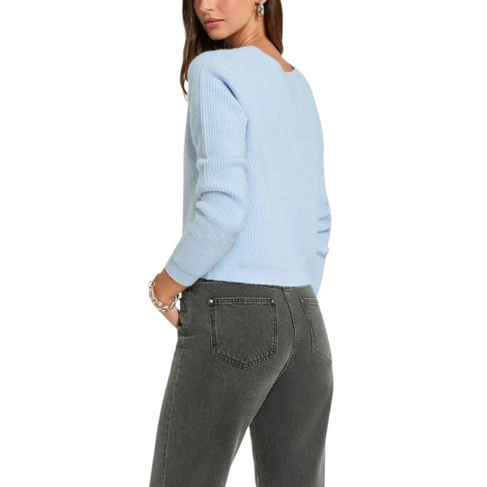 Morgan De Toi Blue Polyester Cardigan - Luxe Nova