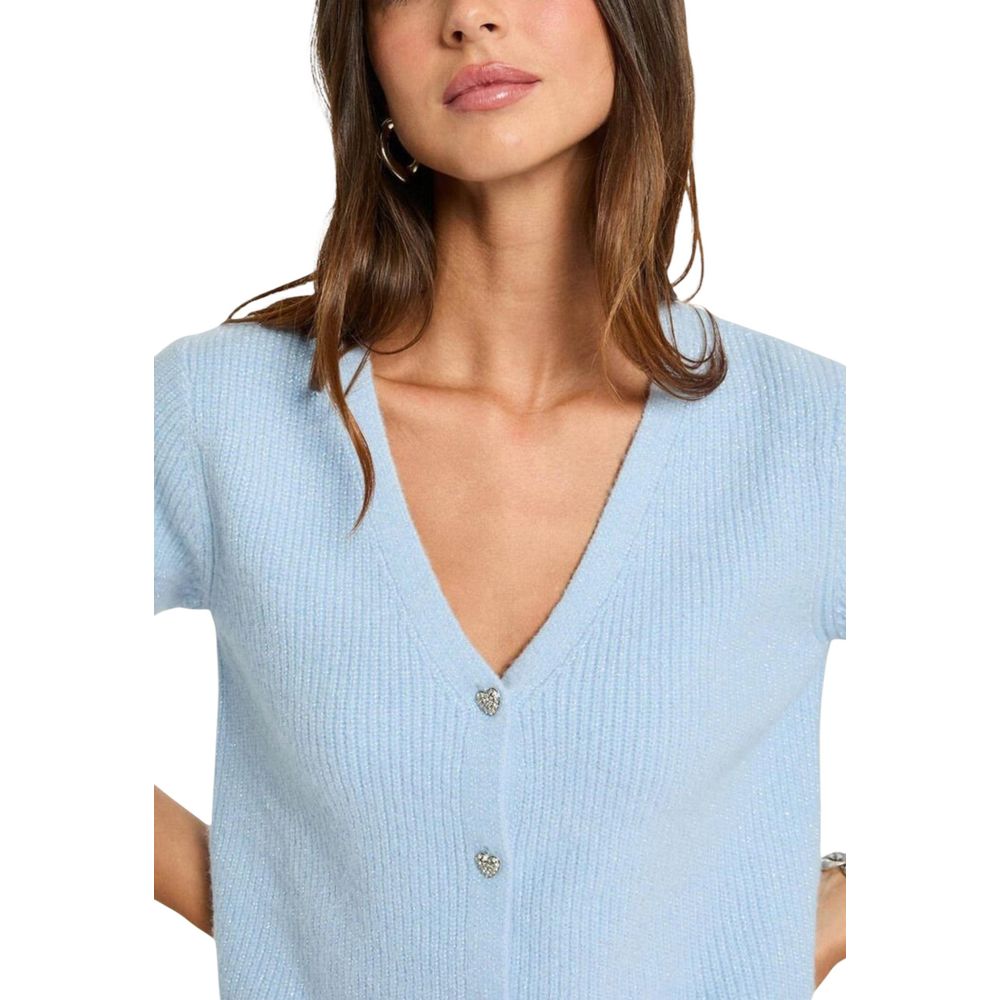 Morgan De Toi Blue Polyester Cardigan - Luxe Nova
