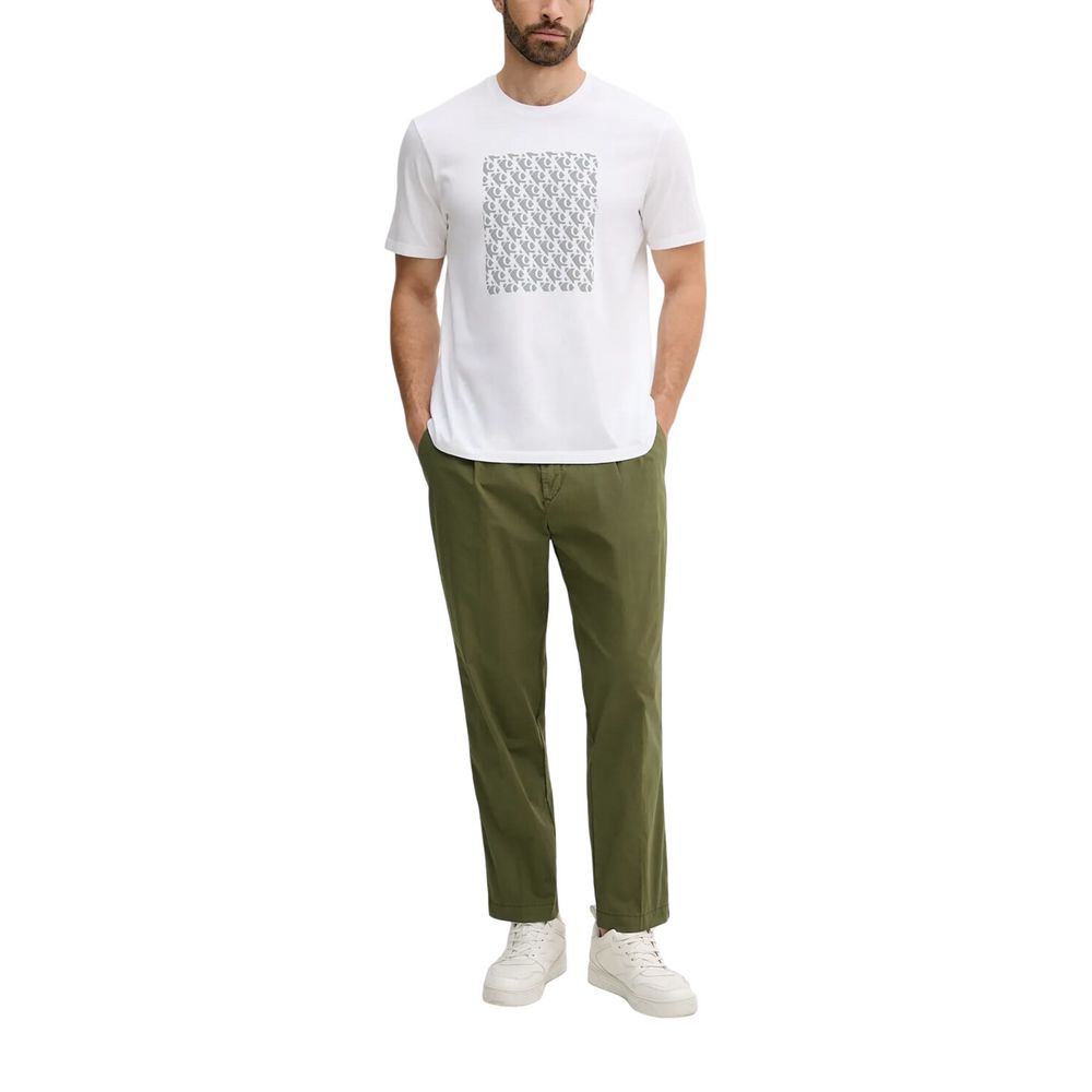 Calvin Klein Jeans White Cotton T-Shirt - Luxe Nova