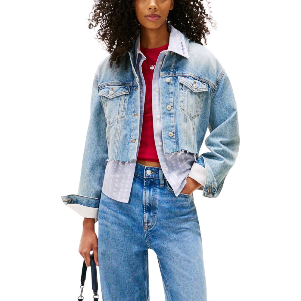 Tommy Hilfiger Jeans Light Blue Recycled Cotton Denim Jacket
