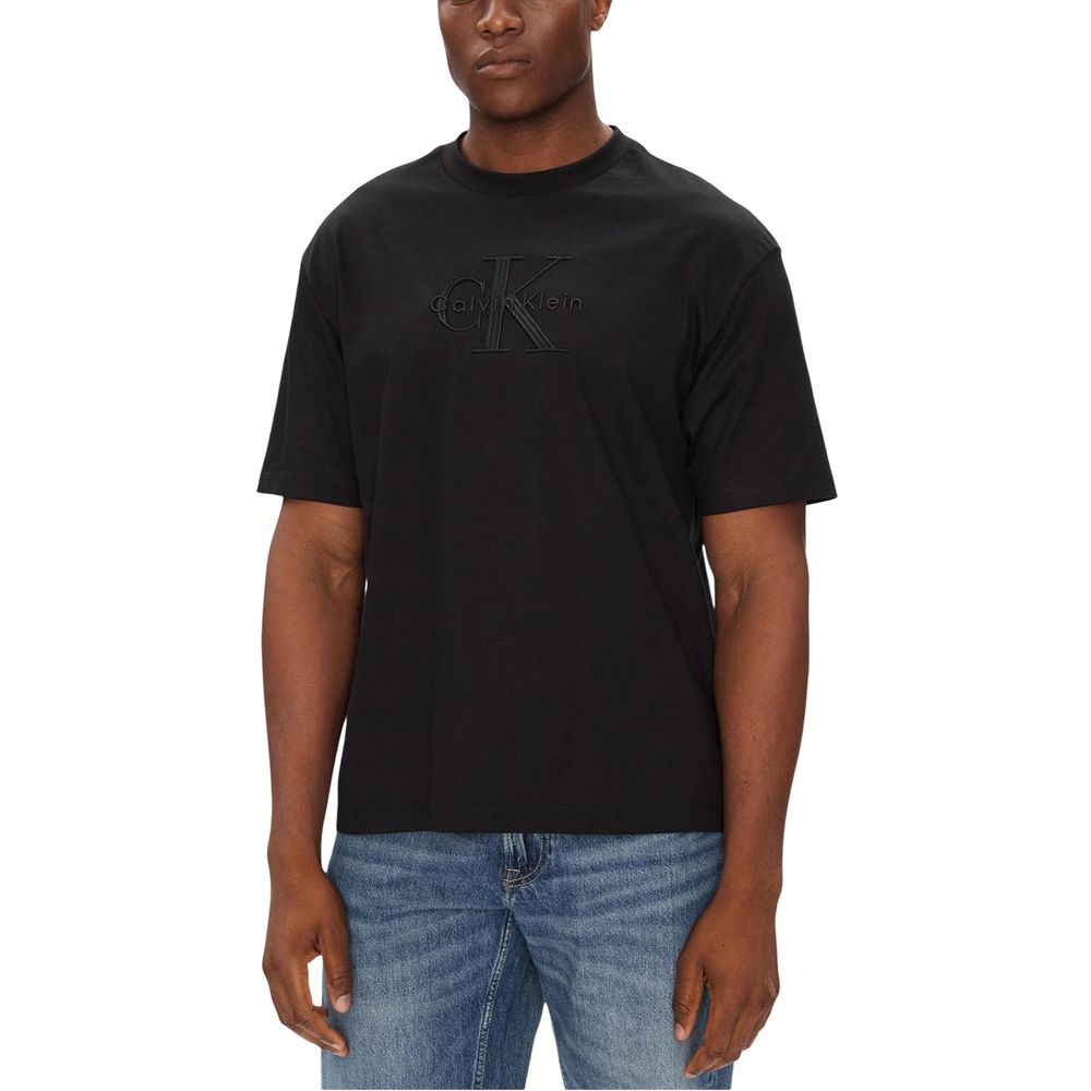 Calvin Klein Jeans Black Cotton T-Shirt - Luxe Nova